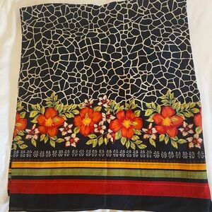Victoria Secret Large Floral Print and Animal Print Scarf